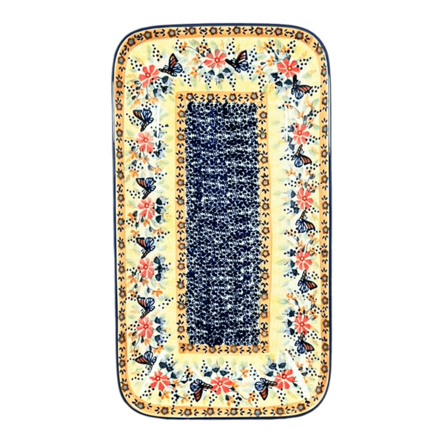Platter, Rectangular, 14" x 8" in "Butterfly Bliss" by Manufaktura | P202S-WK73 - Image 4