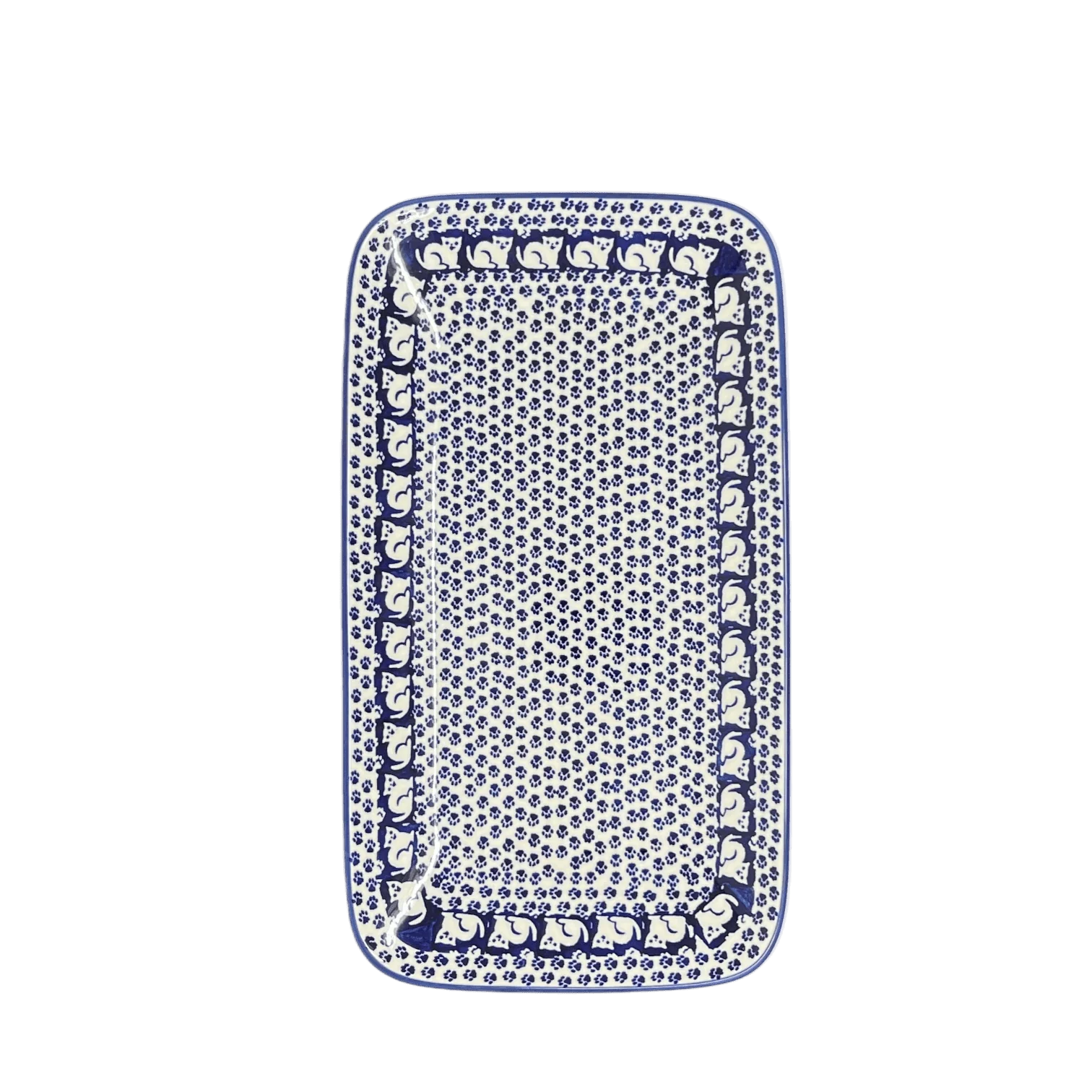 Platter, Rectangular, 14" x 8" in "Kitty Cat Path" by Manufaktura | P202T-KOT6 - Image 4