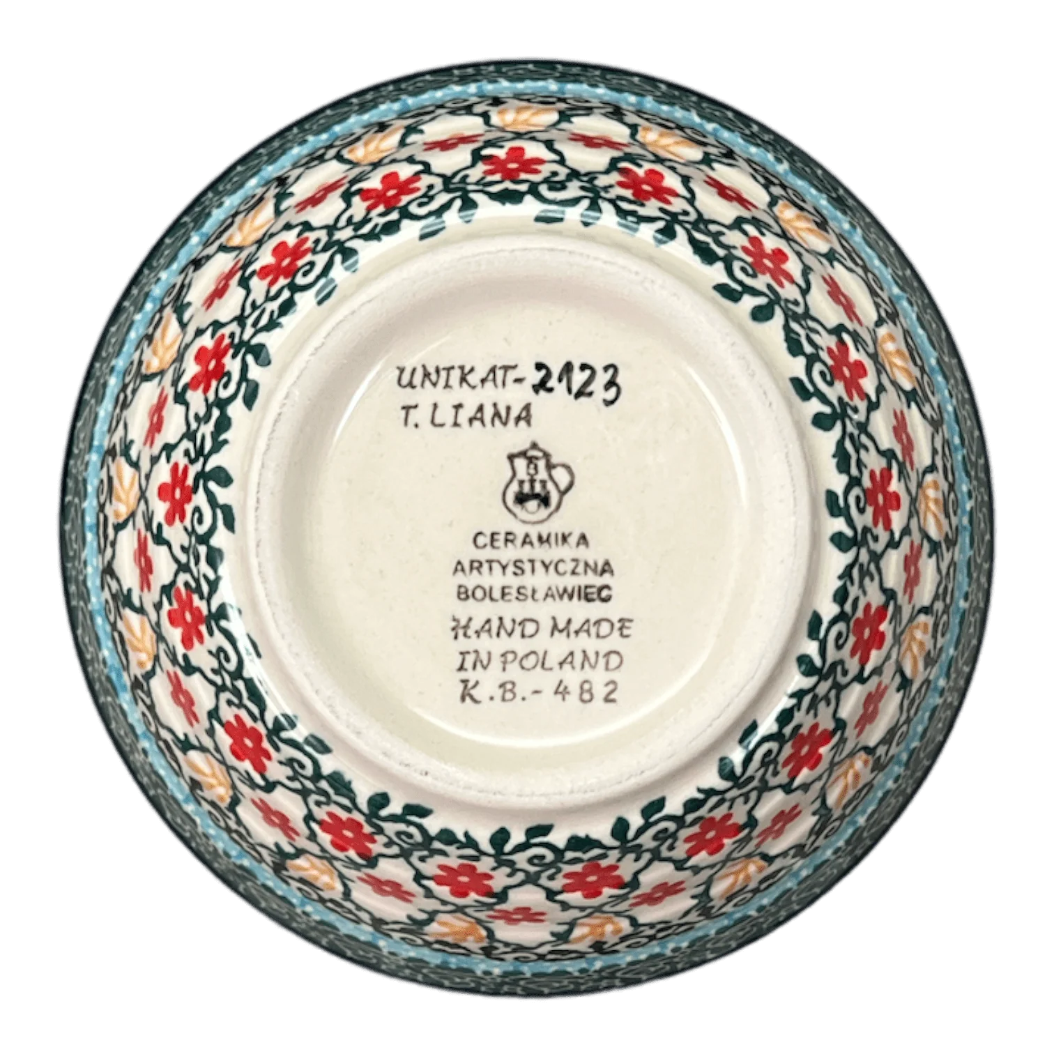 Bowl, Round, Ridged, 5.5" in "Garden Trellis" by Ceramika Artystyczna | A696-U2123 - Image 4