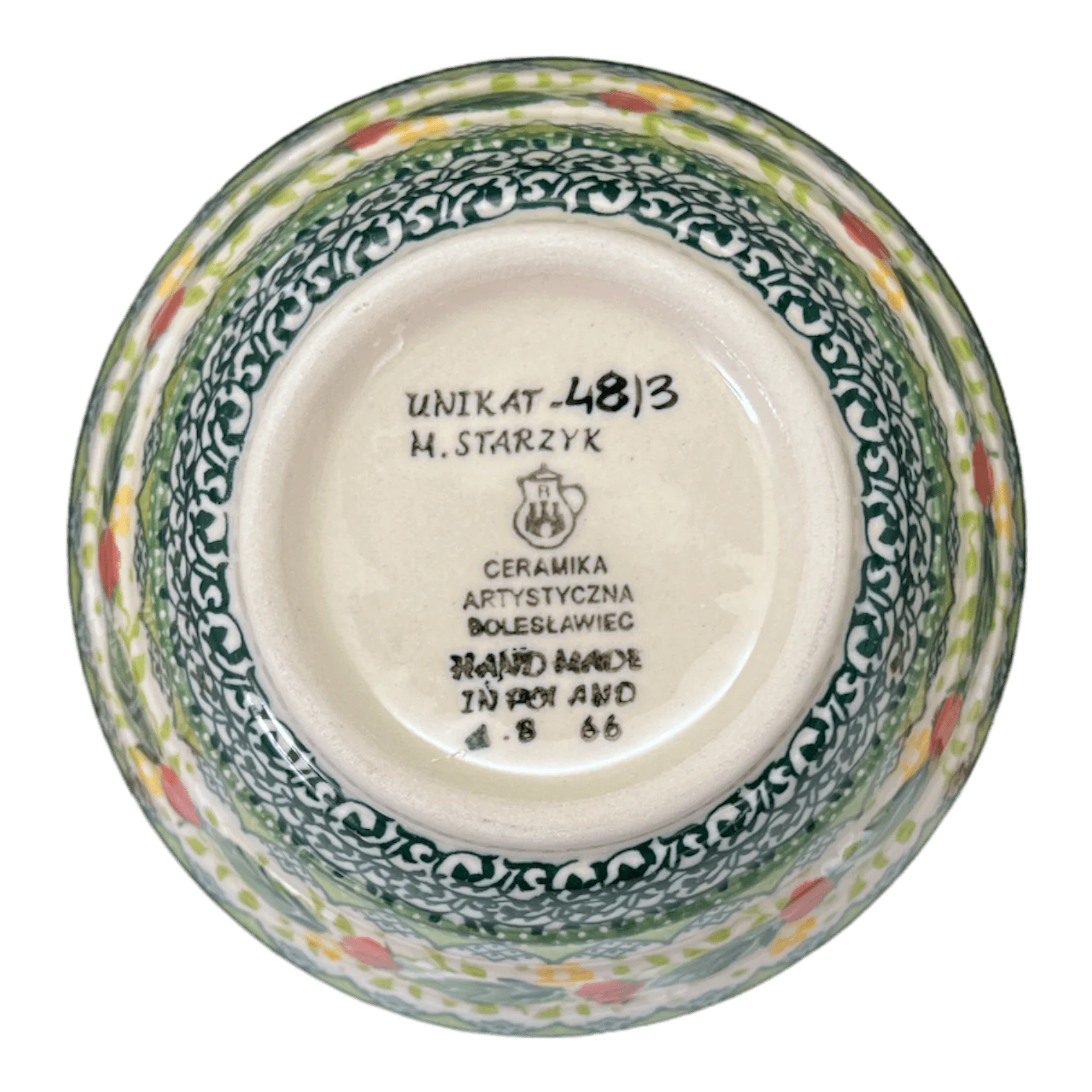 Bowl, Round, Ridged, 5.5" in "White Cosmos" by Ceramika Artystyczna | A696-U4813 - Image 4
