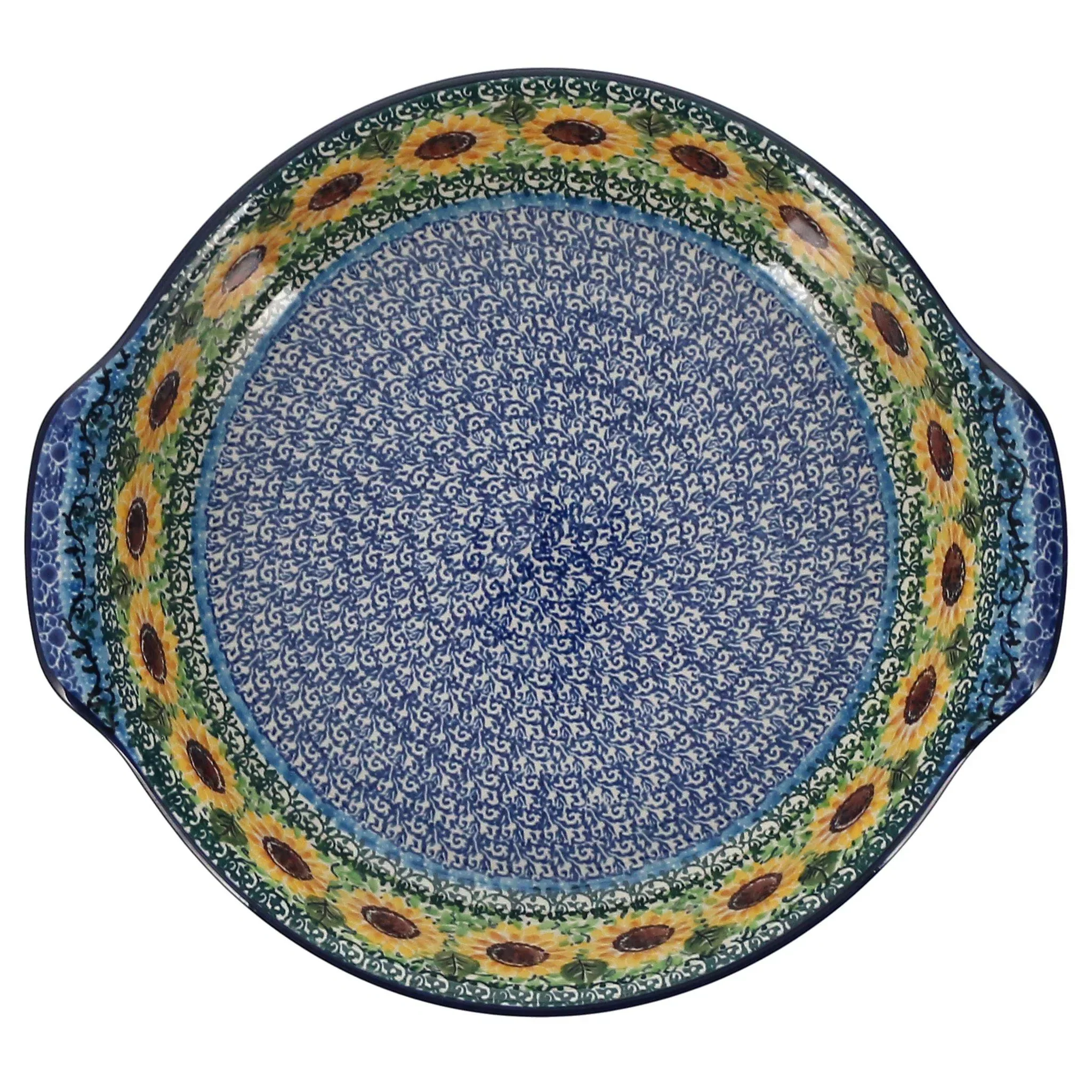 Baker, Round Handles, 10.25" in "Sunflowers" by Ceramika Artystyczna | A417-U4739 - Image 3