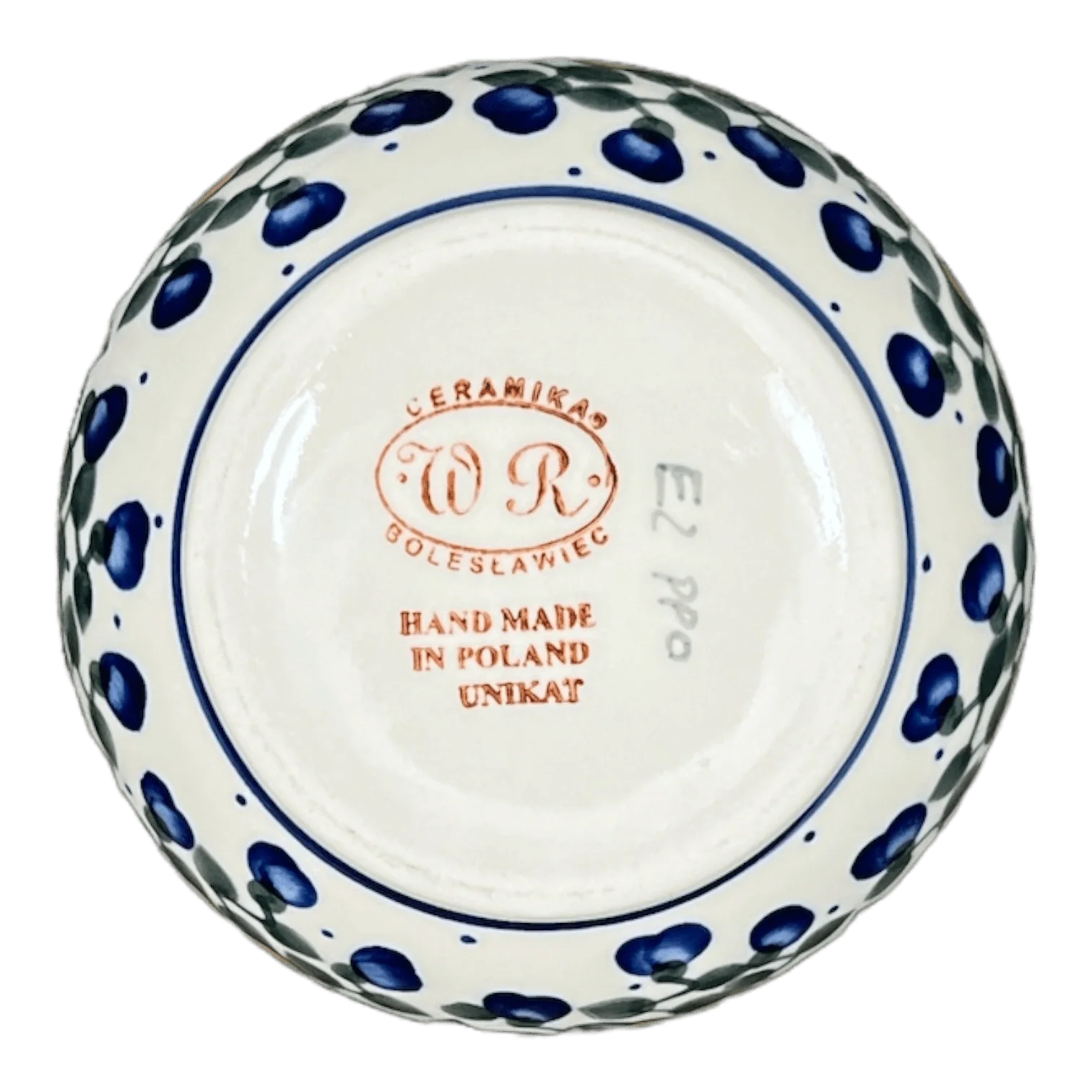 Container, Round, Covered, 5" x 4", WR (WR31I) in "Pansy Wreath" by W.R. Ceramika | WR31I-EZ2 - Image 4