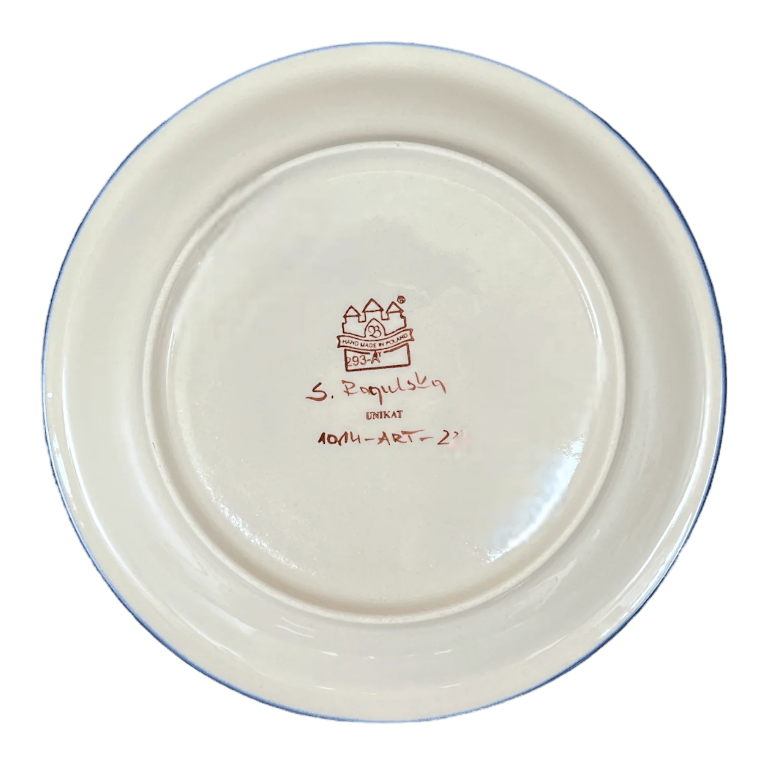 Plate, Round, Dinner, 10.75" Plate in "Floral Crescent" by Zaklady | Y1014-ART237 - Image 3