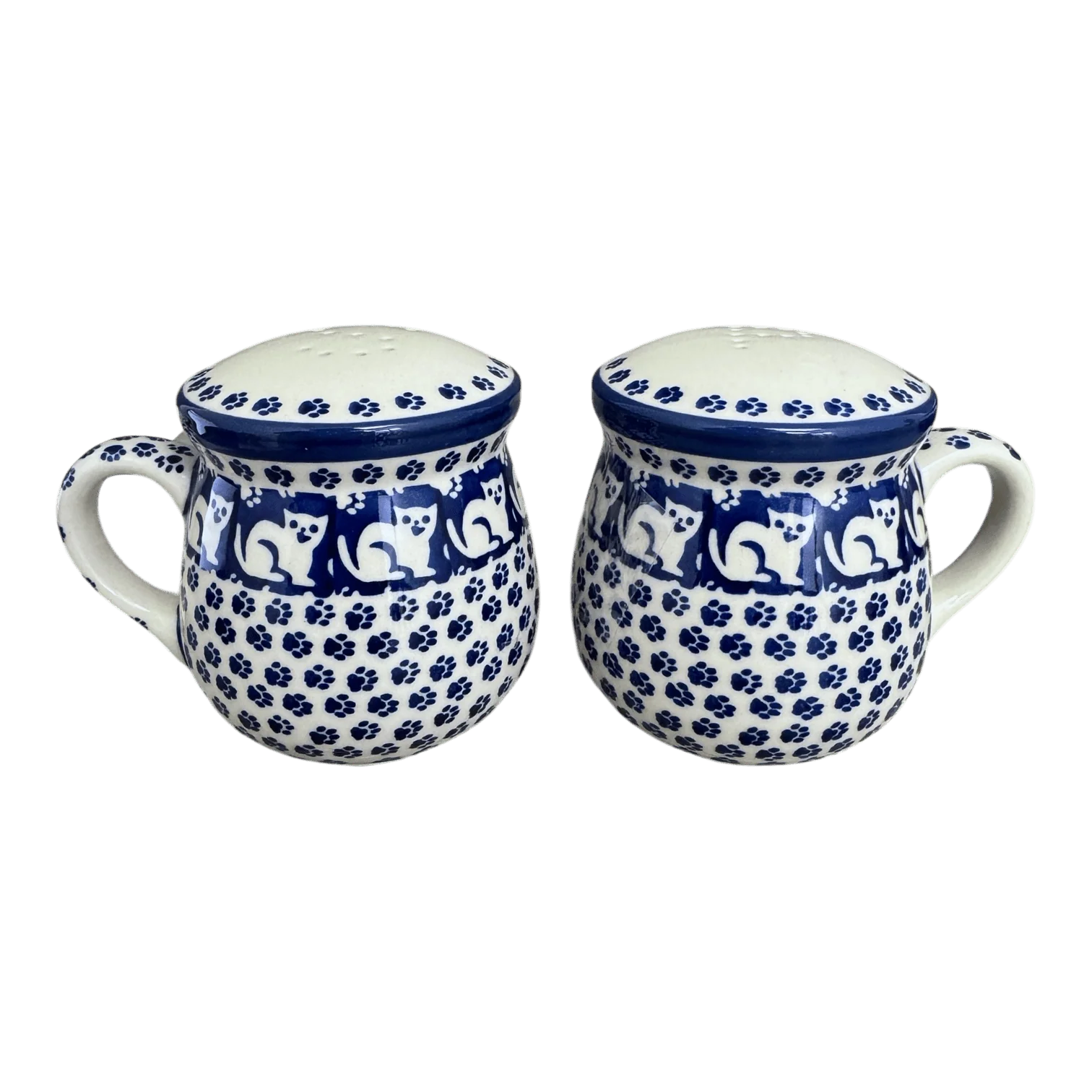 Salt & Pepper, Mug, 4" in "Kitty Cat Path" by Manufaktura | S138T-KOT6