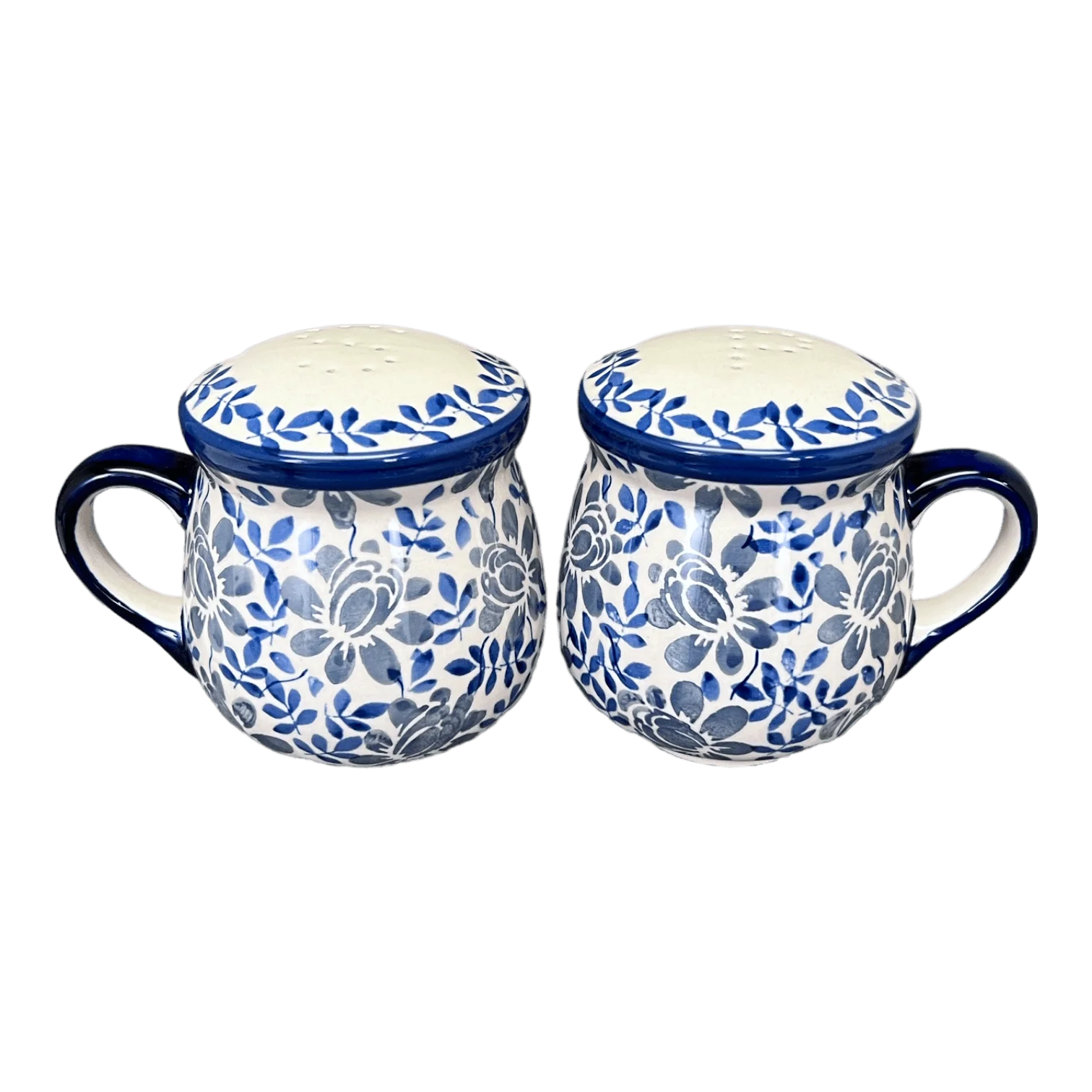Salt & Pepper, Mug, 4" in "English Blue" by Manufaktura | S138U-AS53
