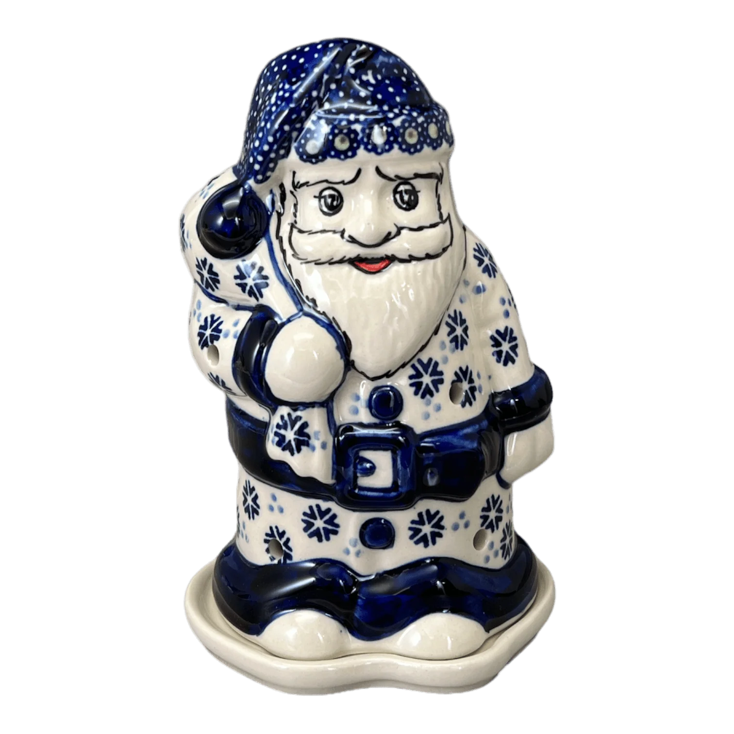 Luminary, Santa, 6.25" in "Snowy Pines" by Manufaktura | L030T-U22