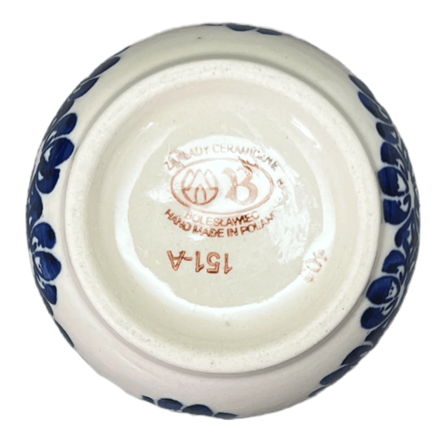 Bowl, Round, Bubble, Sugar Bowl, Small, 3.5" in "Blue Floral Vines" by Zaklady | Y729-D1210A - Image 4