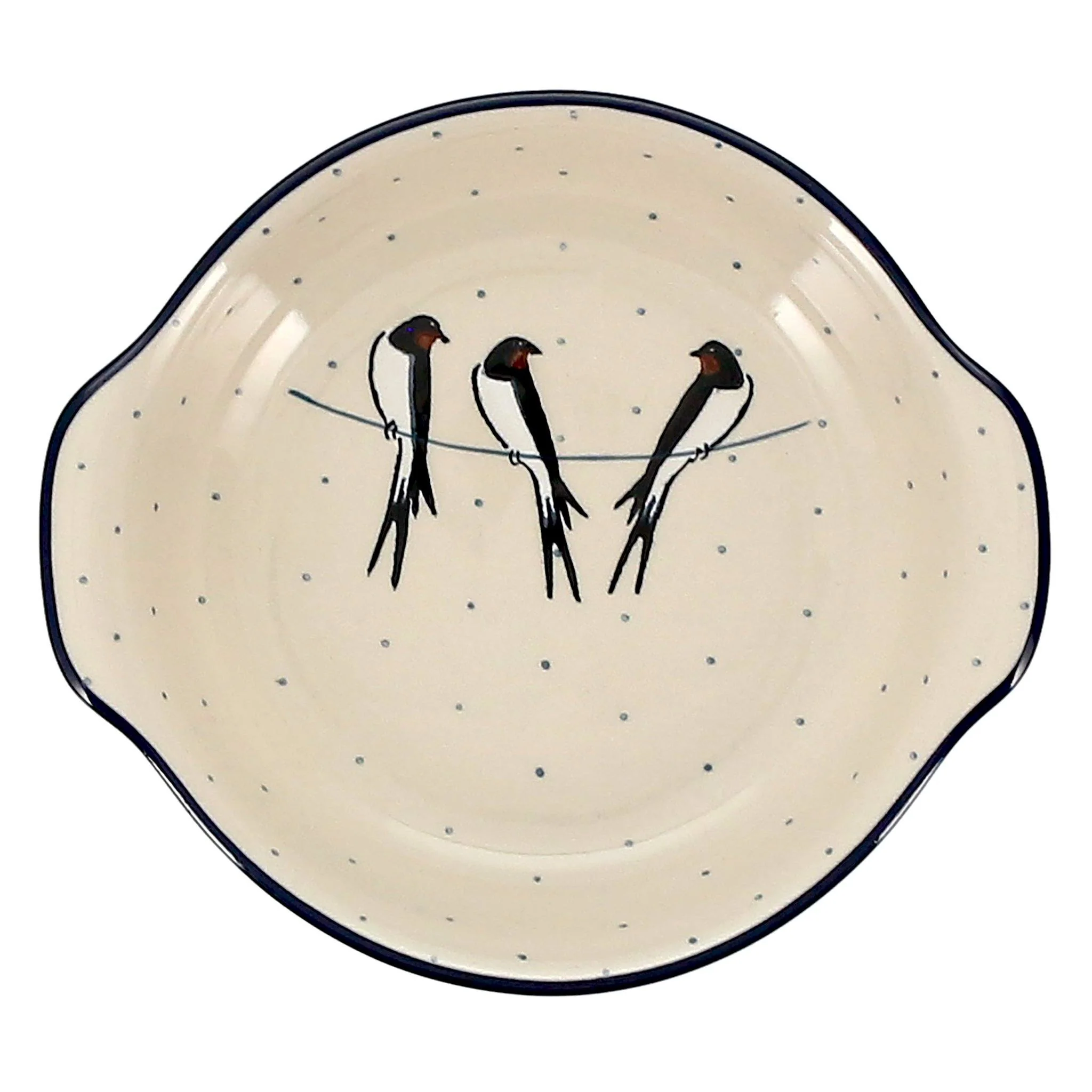 Casserole, Round, Small, 6.5" x 7.25" in "Birds on a Wire" by Ceramika Artystyczna | A142-U4831 - Image 2