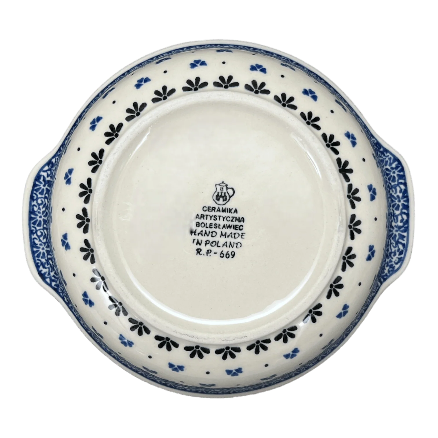 Casserole, Round, Small, 6.5" x 7.25" in "Blue Fan Dance" by Ceramika Artystyczna | A142-1981X - Image 3