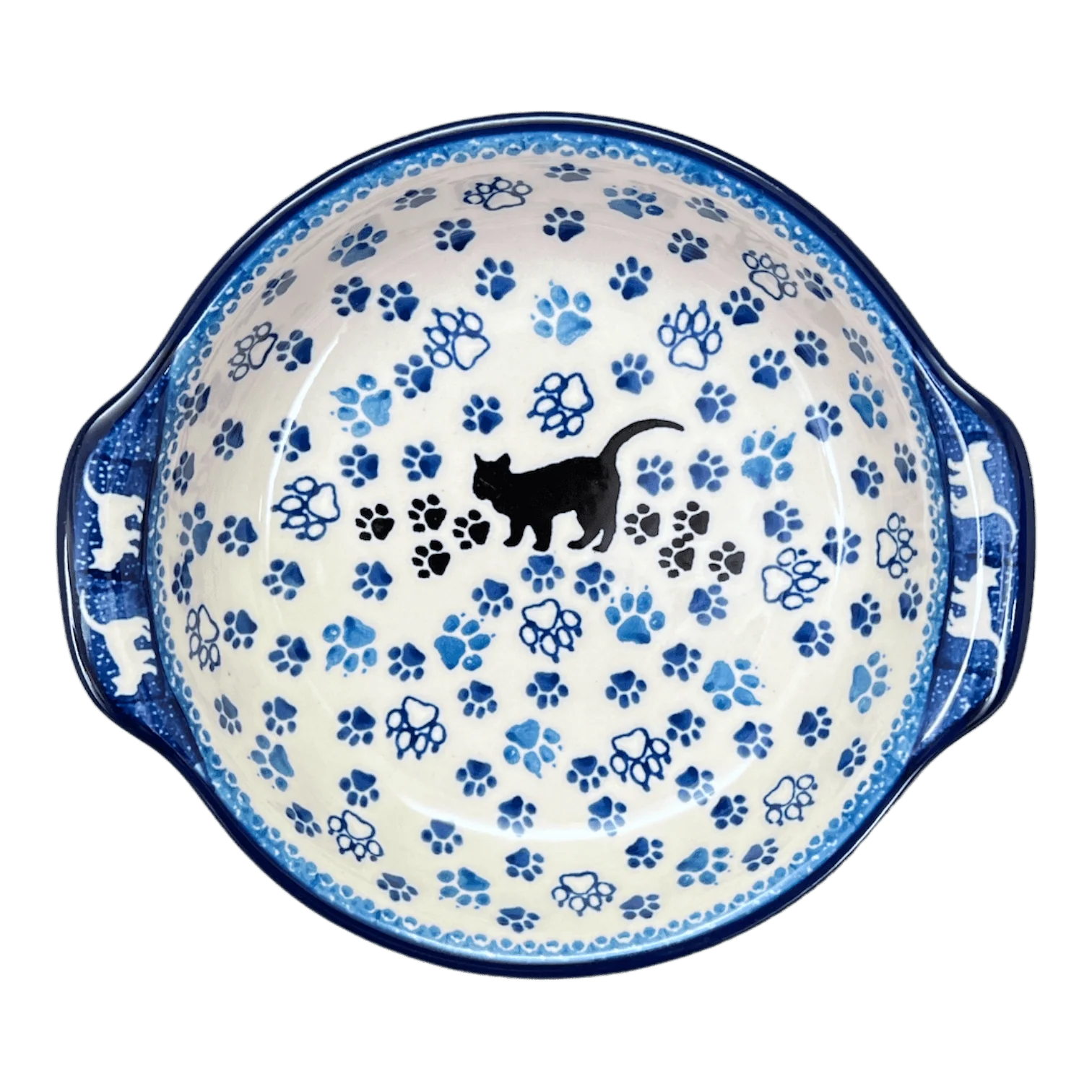 Casserole, Round, Small, 6.5" x 7.25" in "Cat Tracks" by Ceramika Artystyczna | A142-1771 - Image 2