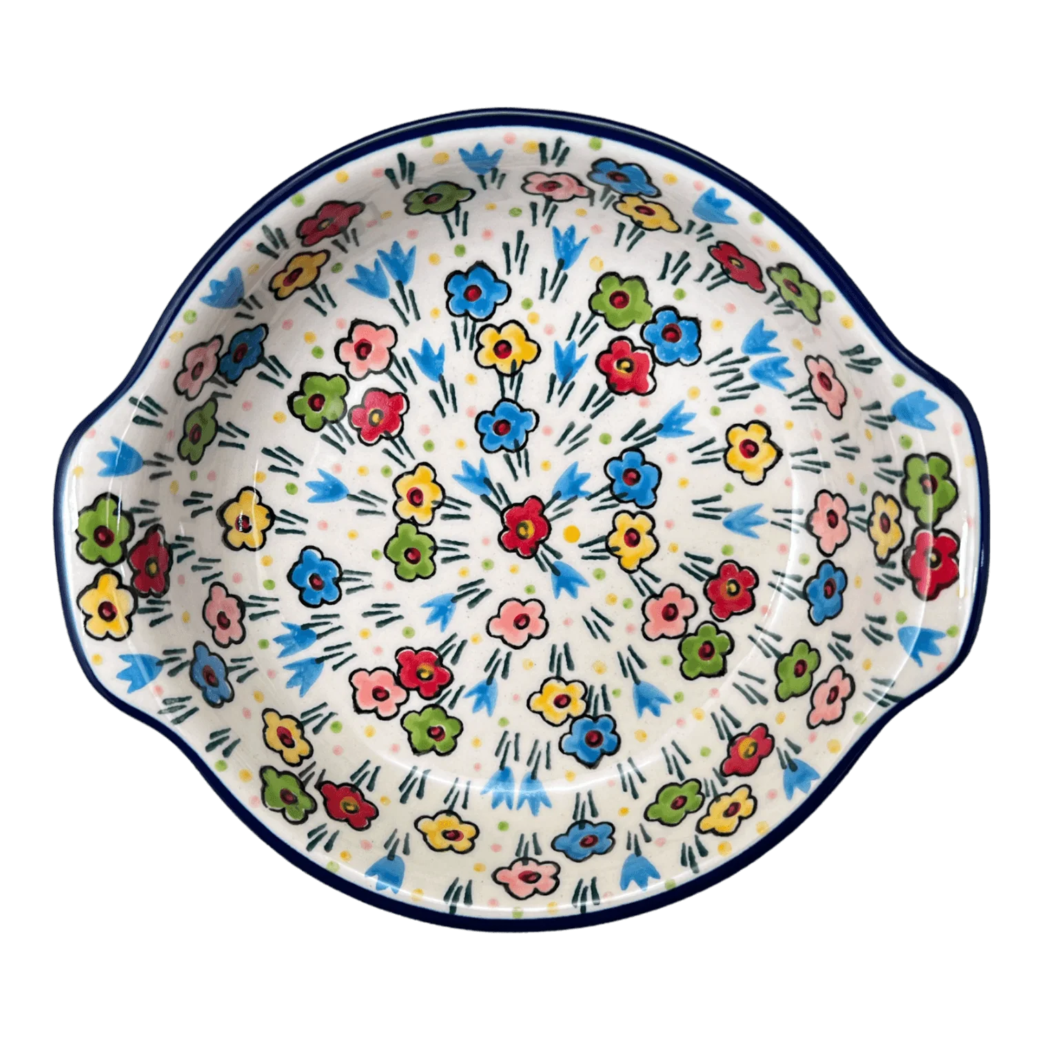 Casserole, Round, Small, 6.5" x 7.25" in "Daisy Doodle" by Ceramika Artystyczna | A142-U4884 - Image 2