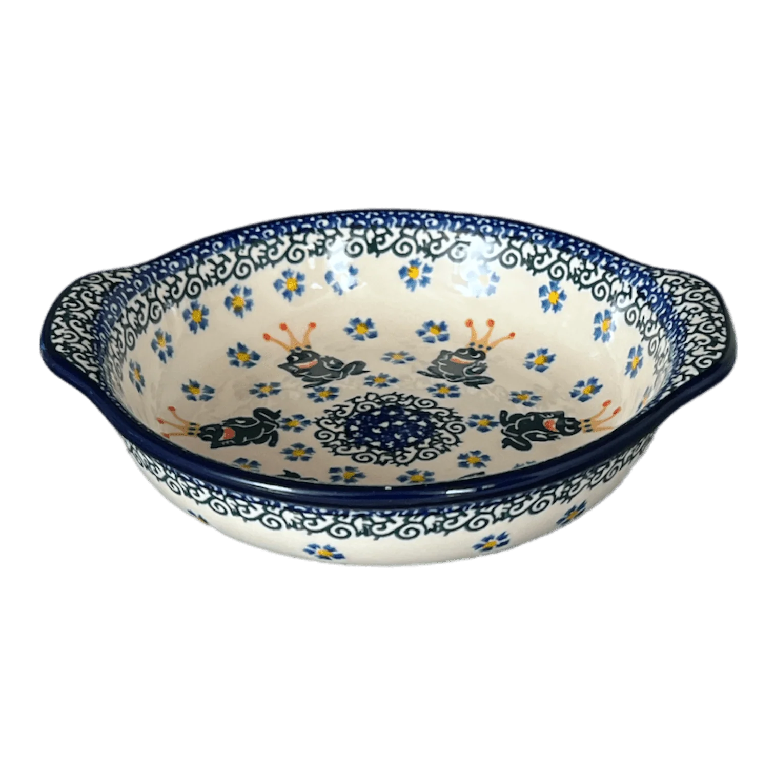 Casserole, Round, Small, 6.5" x 7.25" in "Frog Prince" by Ceramika Artystyczna | A142-U9969