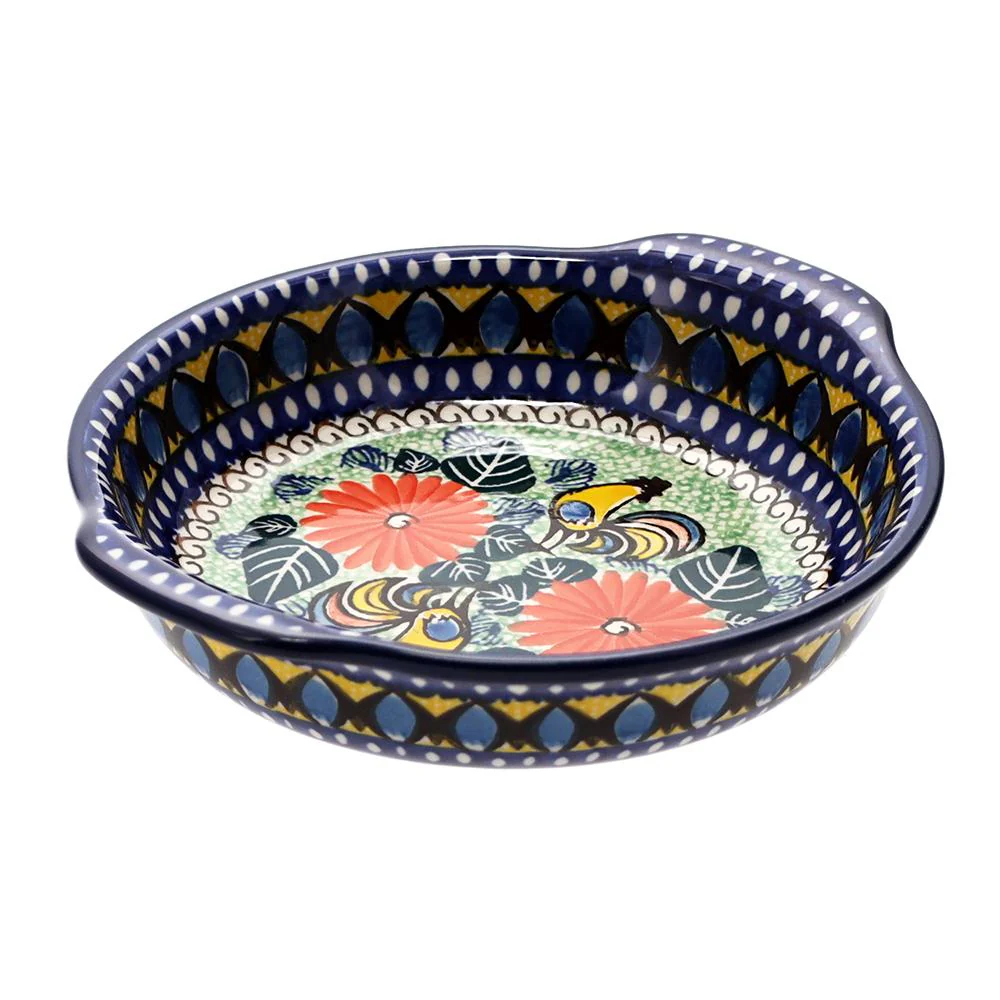 Casserole, Round, Small, 6.5" x 7.25" in "Regal Roosters" by Ceramika Artystyczna | A142-U2617 - Image 3