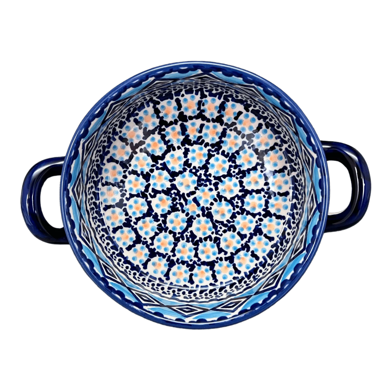 Casserole, Round, Small, 5" x 7.5" in "Blue Diamond" by Manufaktura | Z153U-DHR - Image 2