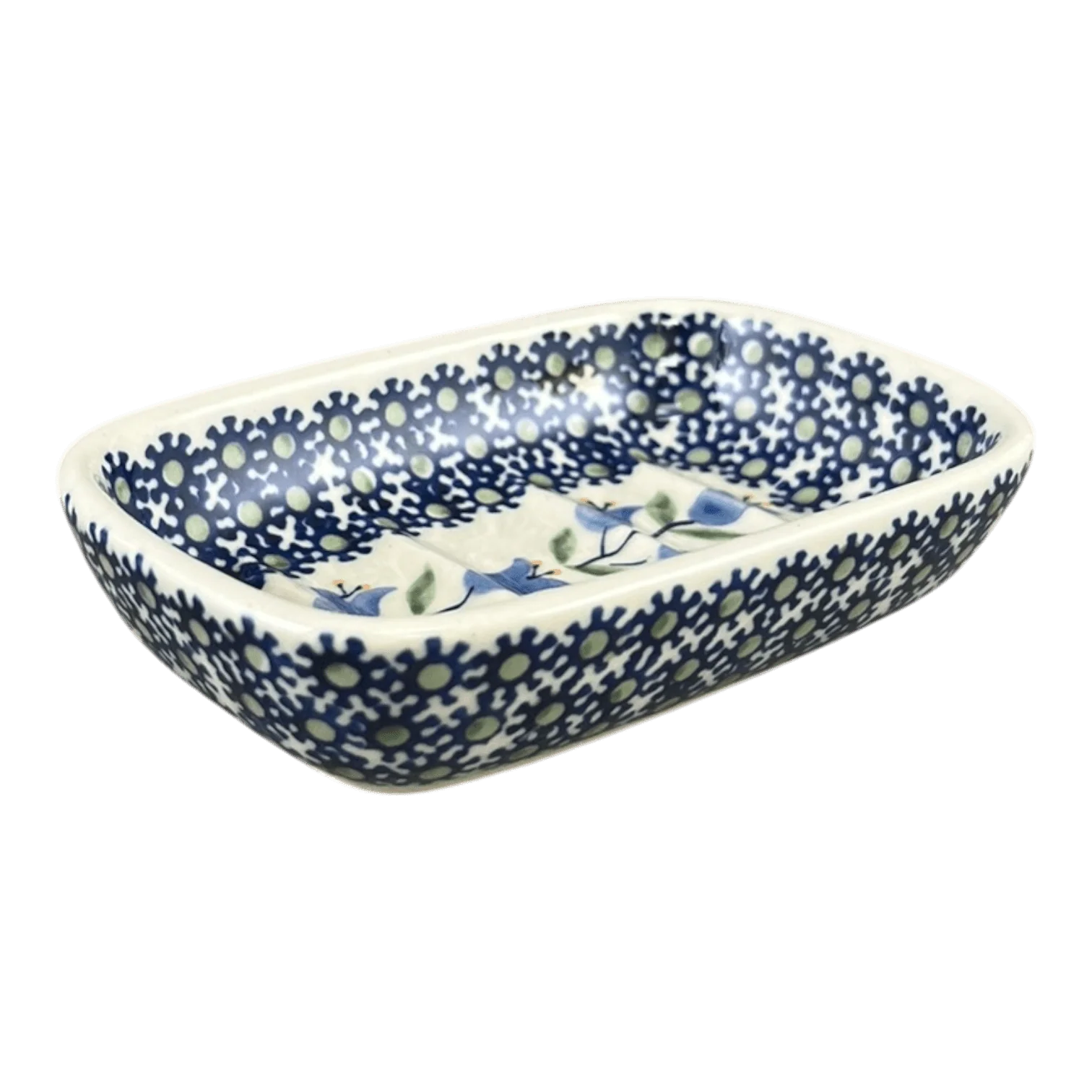 Soap Dish, Rectangular, 5" x 3.25" in "Lily of the Valley" by Manufaktura | M063T-ASD - Image 3
