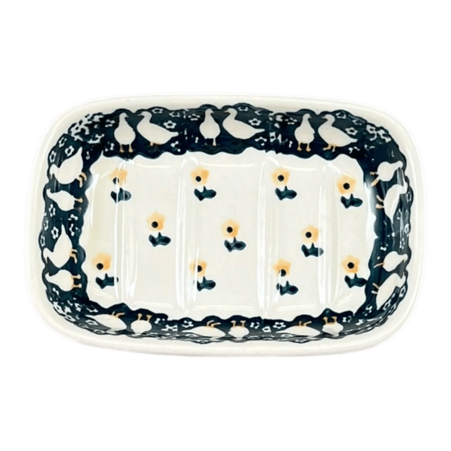Soap Dish, Rectangular, 5" x 3.25" in "Lucky Duck" by Manufaktura | M063T-P322 - Image 3