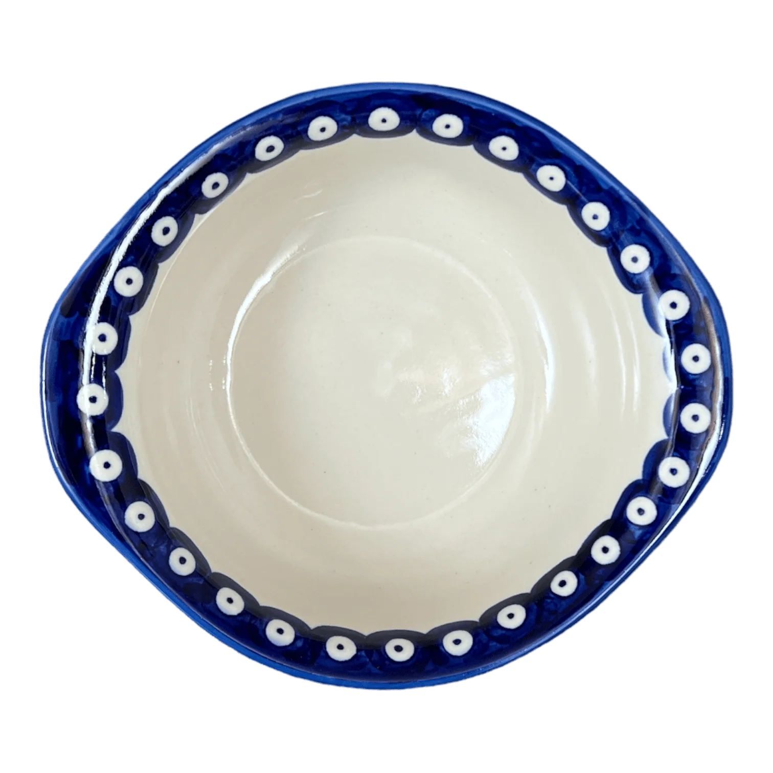 Bowl, Round, Soup, 7.25" x 6.25", WR (WR51B) in "Dot to Dot" by W.R. Ceramika | WR51B-SM2 - Image 3