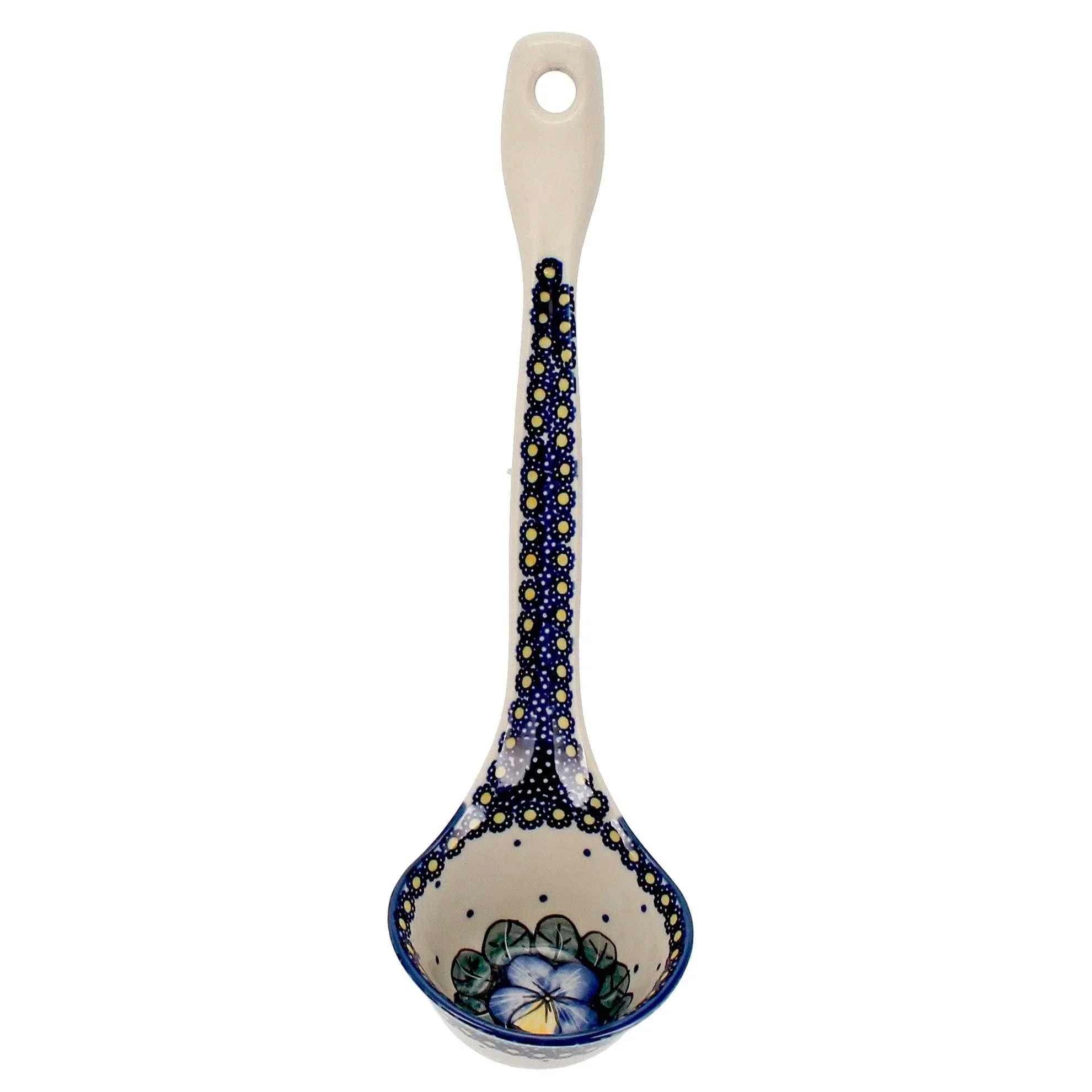 Ladle, Soup, 12" in "Pansies" by Manufaktura | C020S-JZB