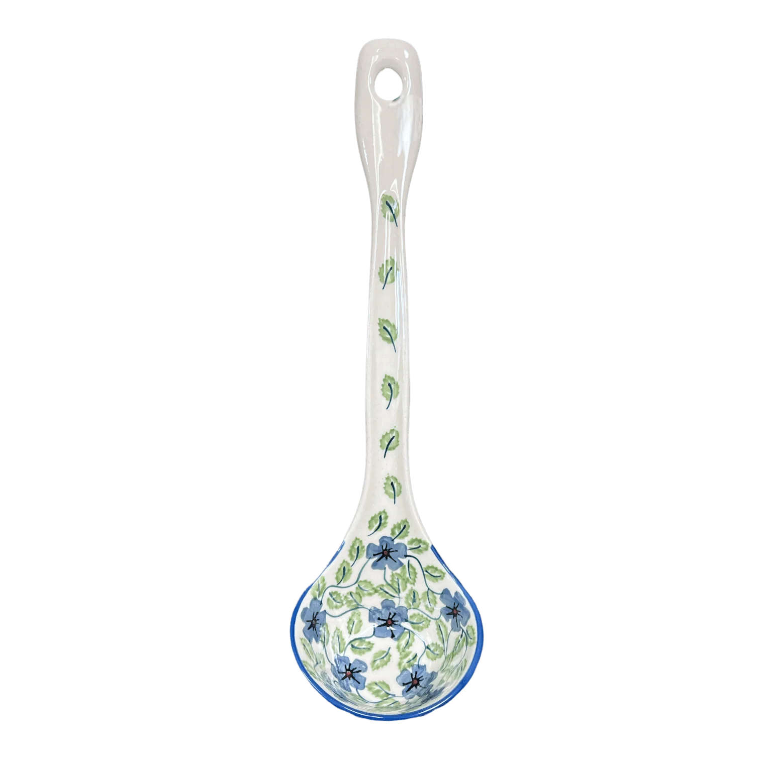 Ladle, Soup, 12" in "Periwinkle Vine" by Manufaktura | C020U-TAB1