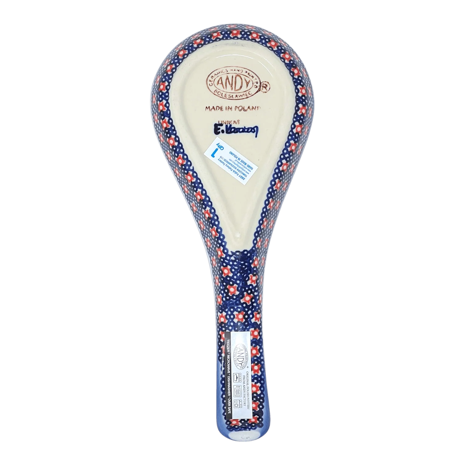 Spoon Rest, Large, 10.5" in "Bowties & Blossoms" by Andy | NDA473-21 - Image 3