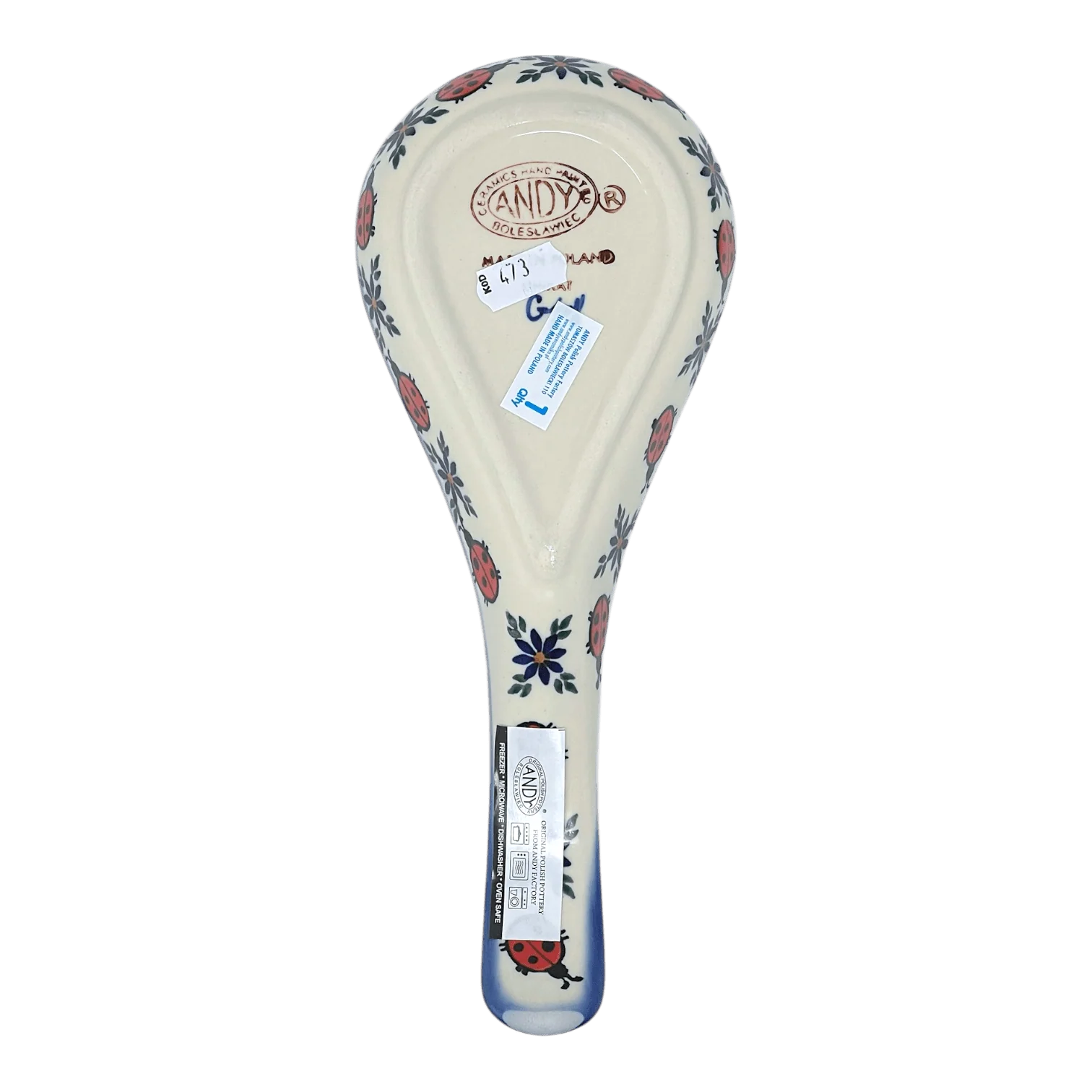 Spoon Rest, Large, 10.5" in "Lovely Ladybugs" by Andy | NDA473-18 - Image 3