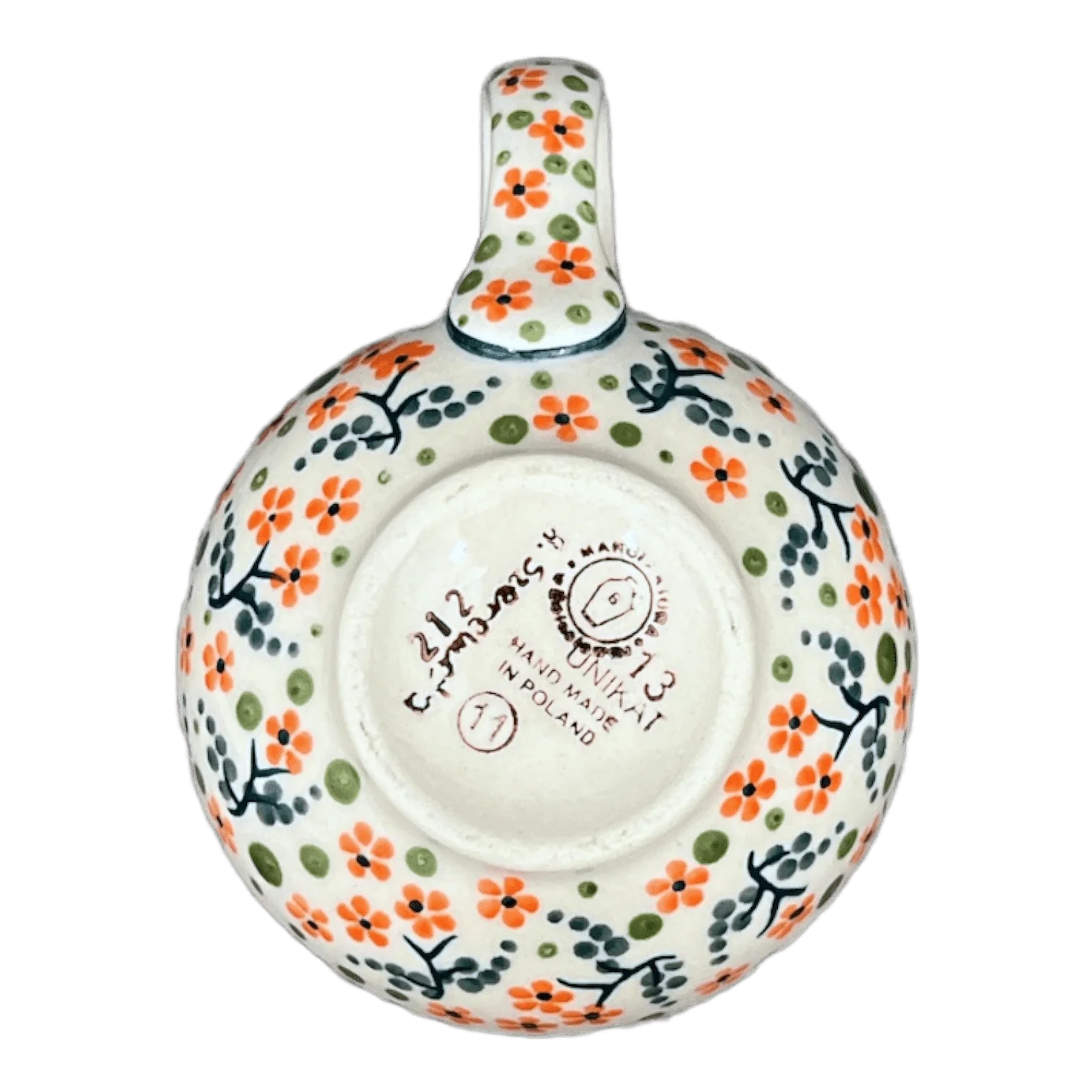 Mug, Belly Mug, 10 oz Medium in "Peach Blossoms" by Manufaktura | K090S-AS46 - Image 2