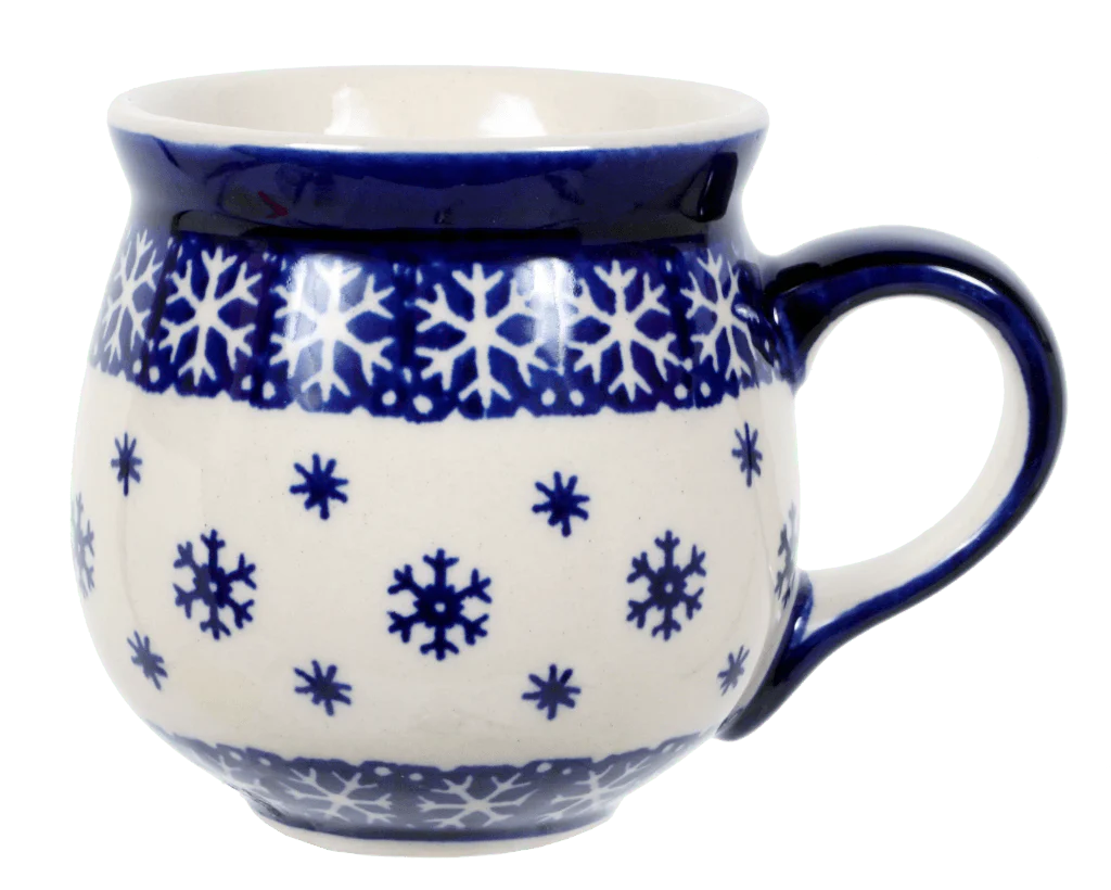 Mug, Belly Mug, 10 oz Medium in "Snow Drift" by Manufaktura | K090T-PZ