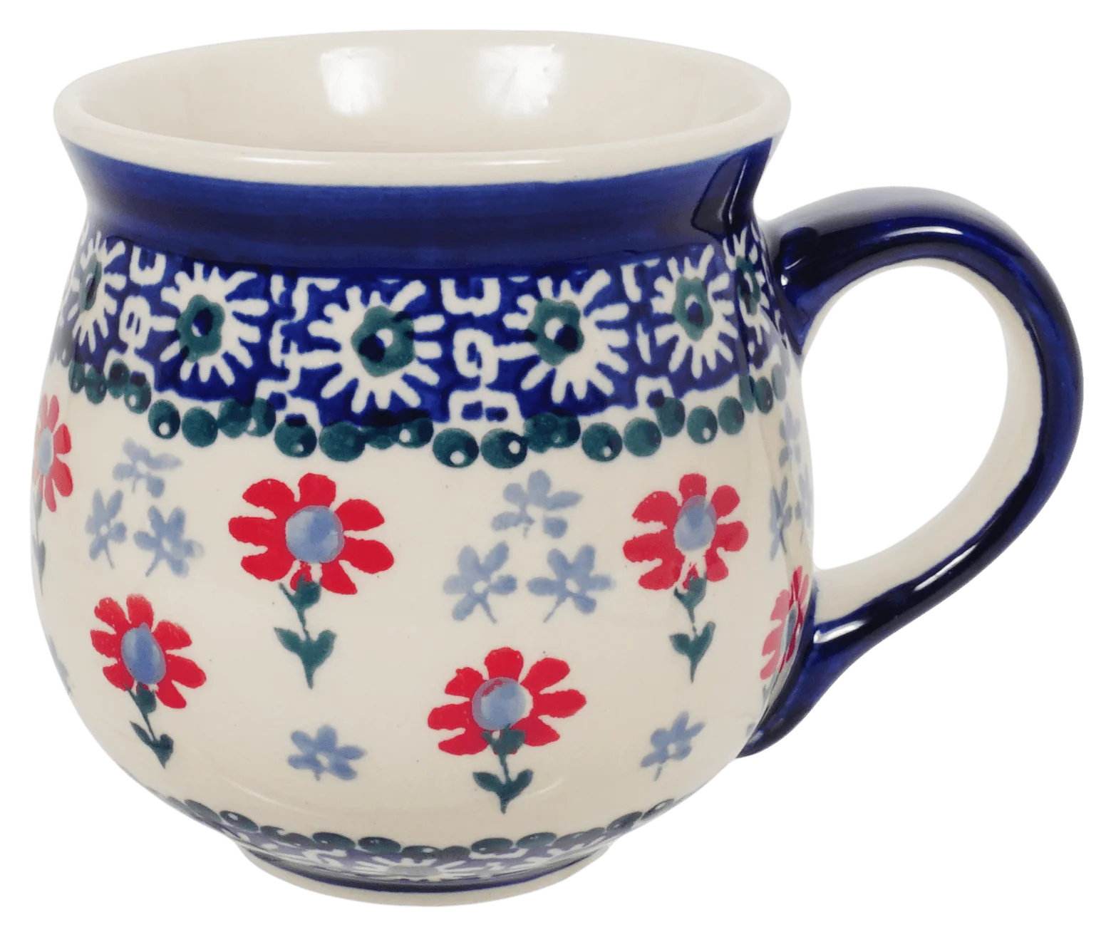 Mug, Belly Mug, 10 oz Medium in "Summer Blossoms" by Manufaktura | K090T-P232
