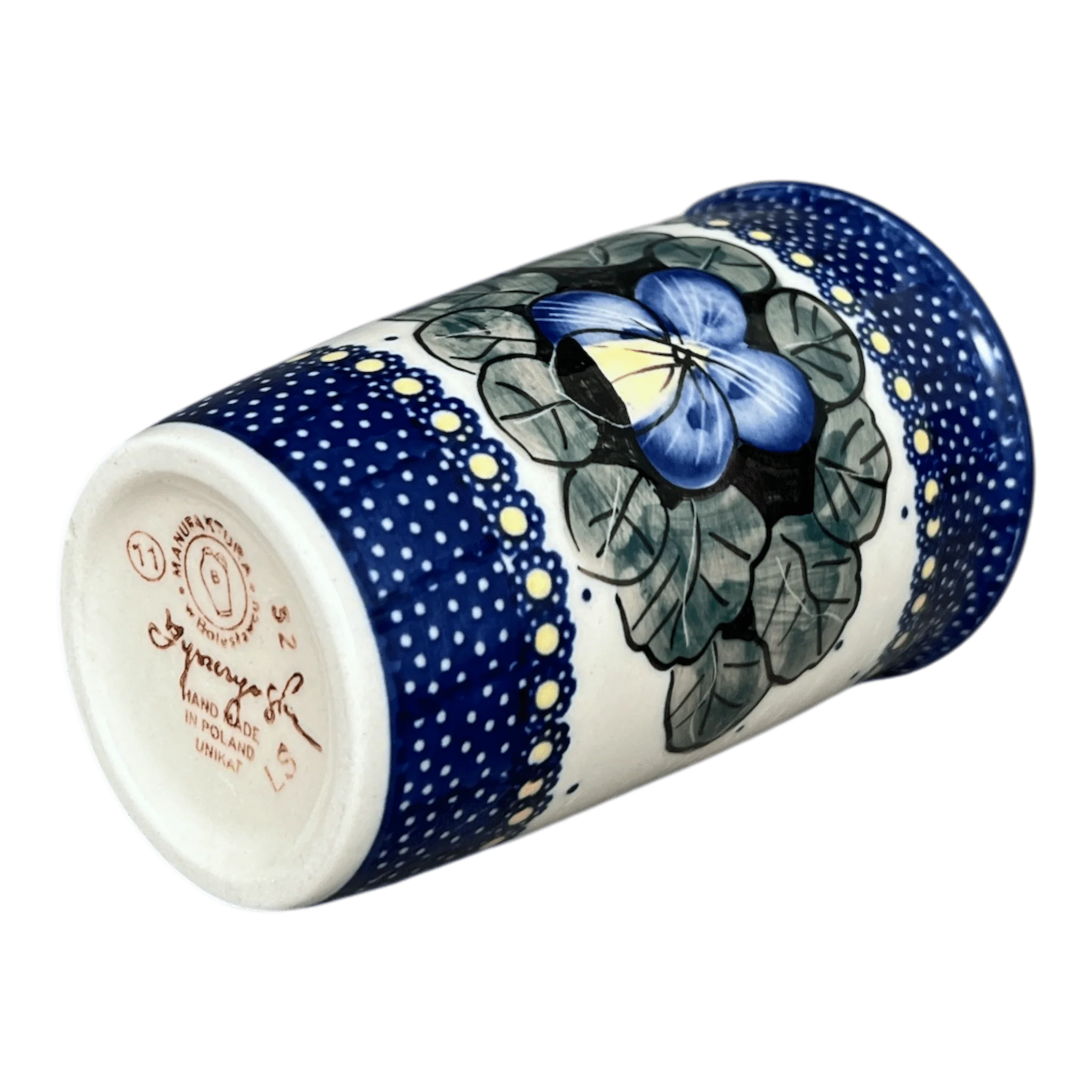 Mug, Travel, 14 oz in "Pansies" by Manufaktura | K115S-JZB - Image 4