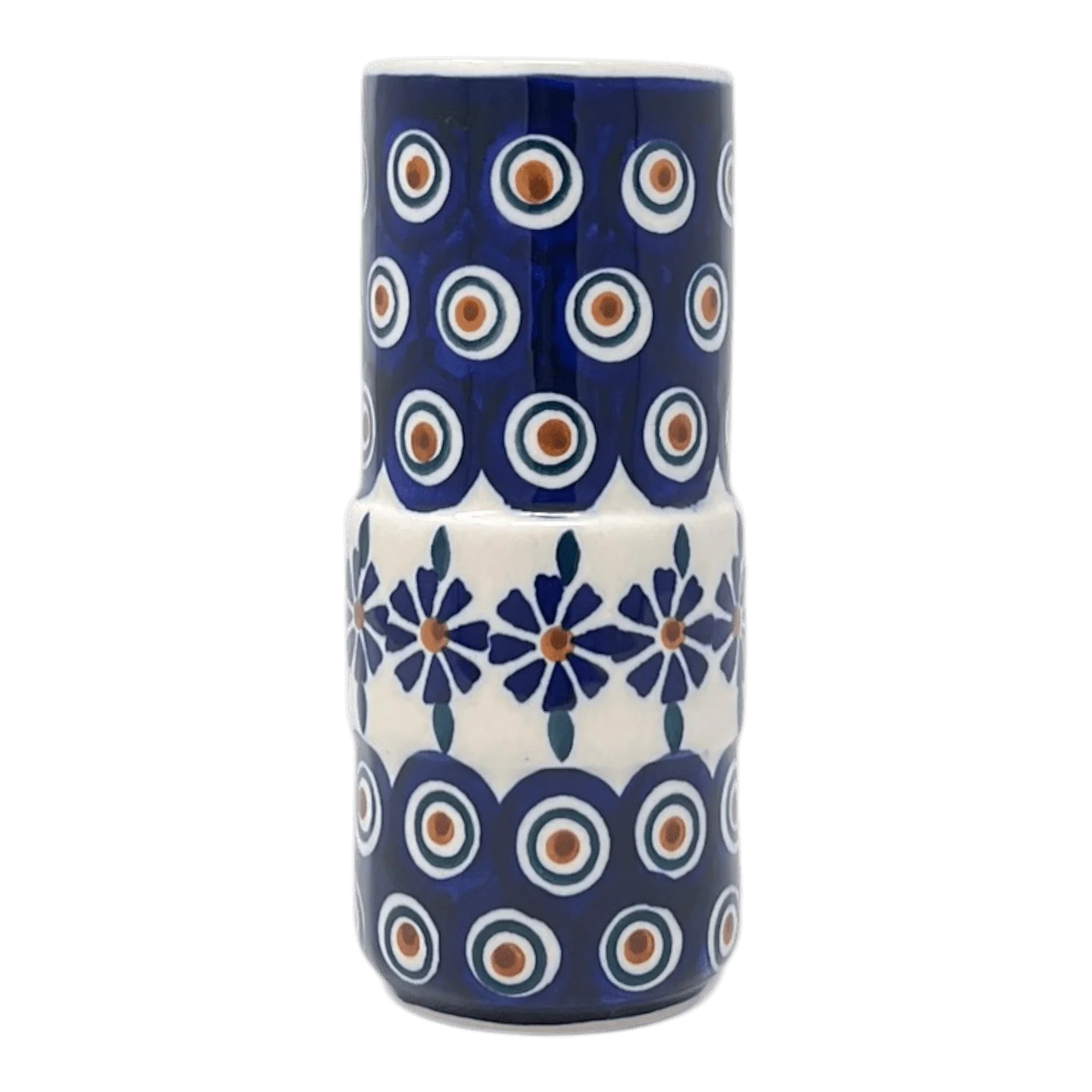 Vase, Slim, 5.5" in "Floral Peacock" by Manufaktura | F141T-54KK