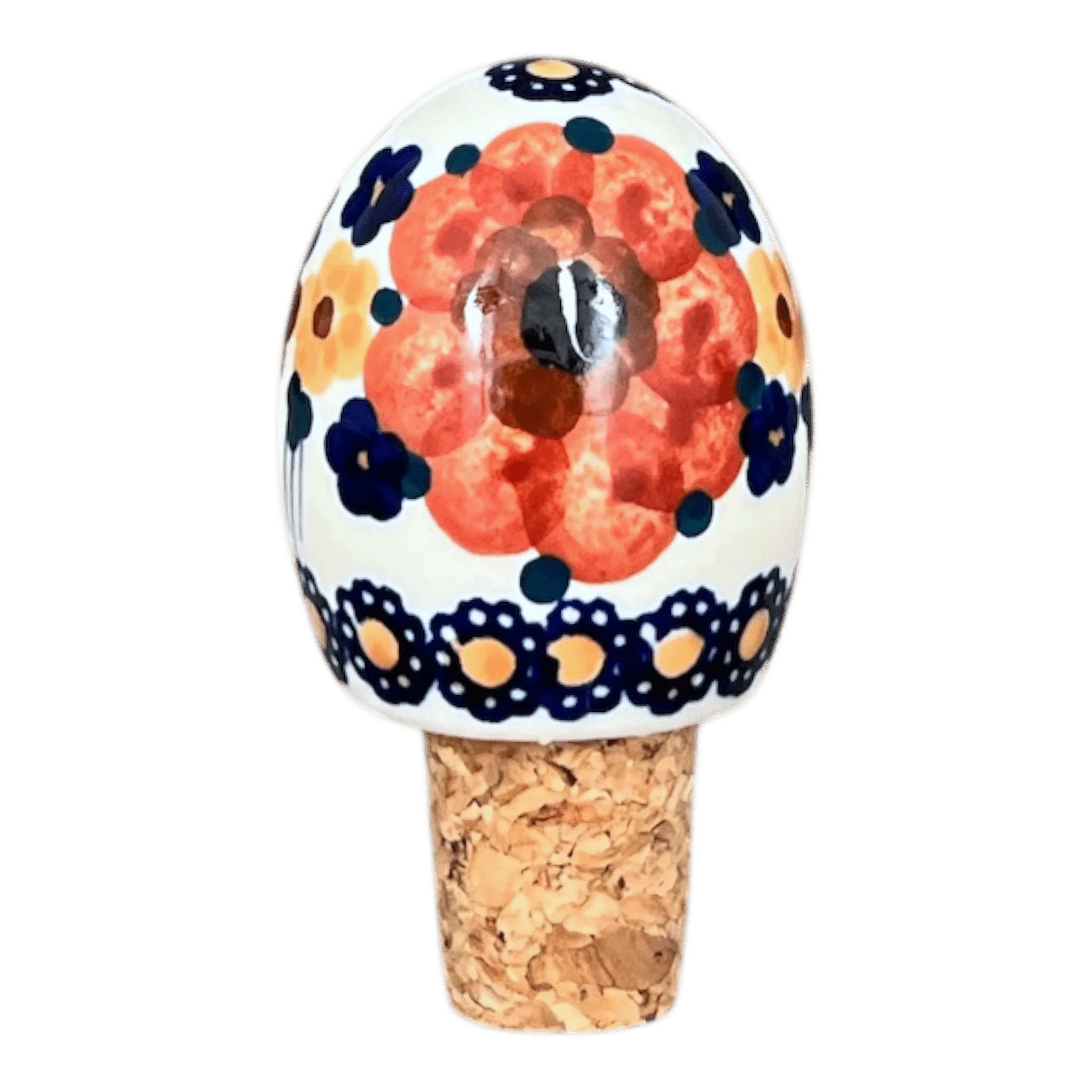 Wine Cork, Egg-Shaped, 2.75" in "Bouquet in a Basket" by Manufaktura | K084S-JZK - Image 2