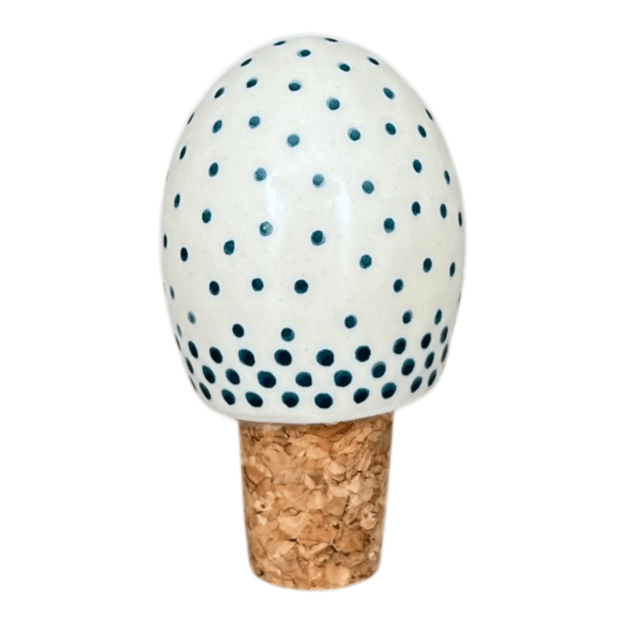 Wine Cork, Egg-Shaped, 2.75" in "Misty Green" by Manufaktura | K084U-61Z - Image 2