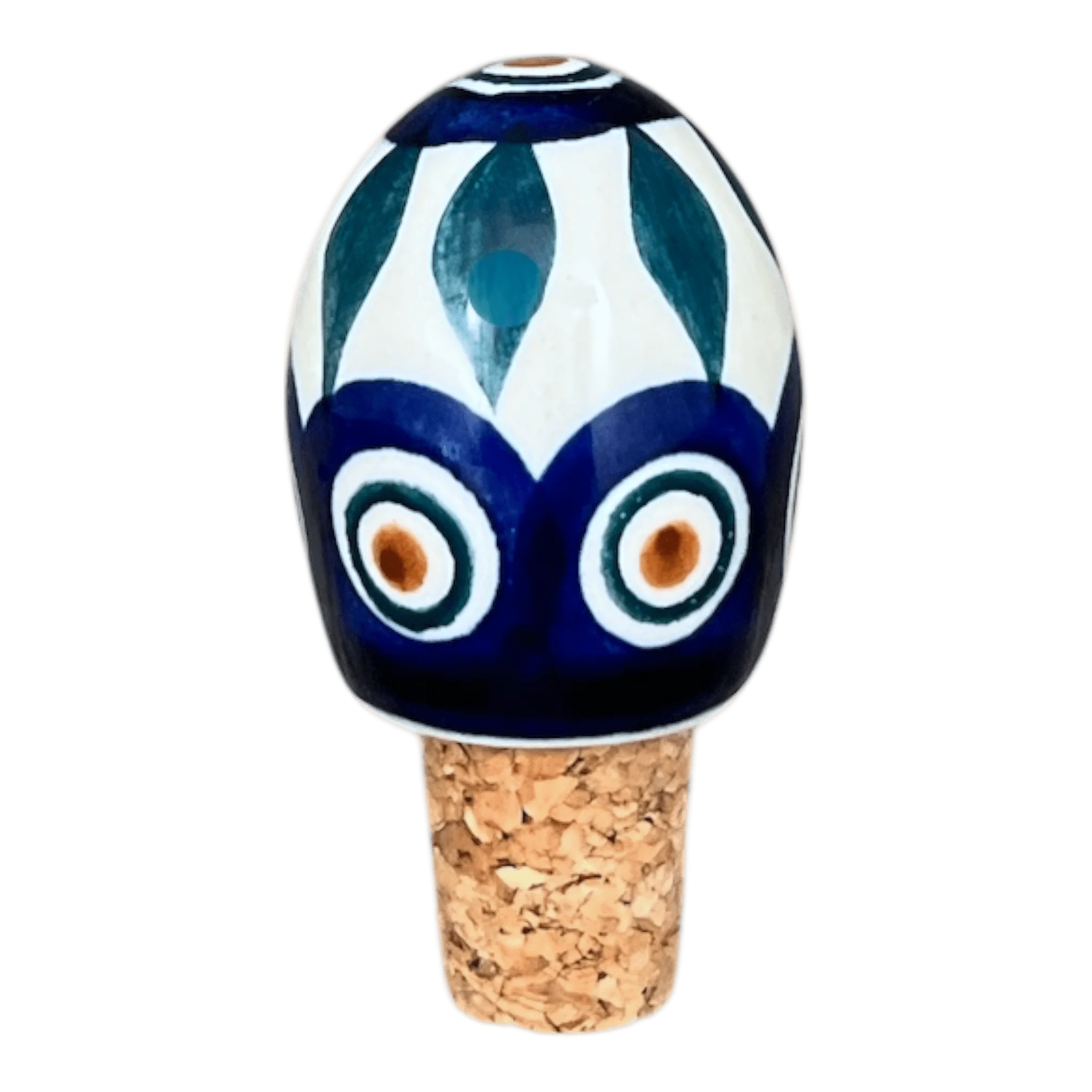 Wine Cork, Egg-Shaped, 2.75" in "Peacock" by Manufaktura | K084T-54 - Image 2