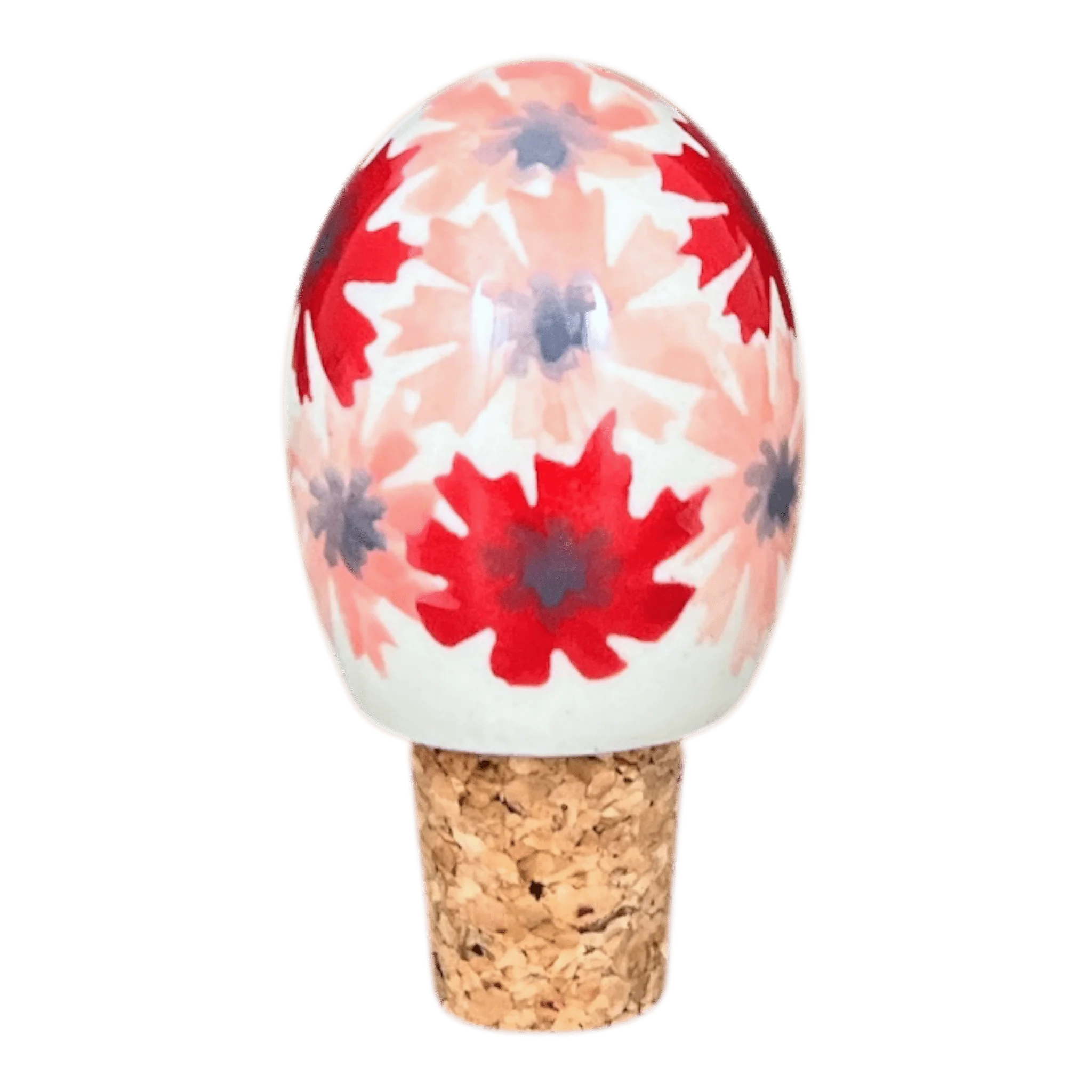Wine Cork, Egg-Shaped, 2.75" in "Scarlet Daisy" by Manufaktura | K084U-AS73 - Image 2