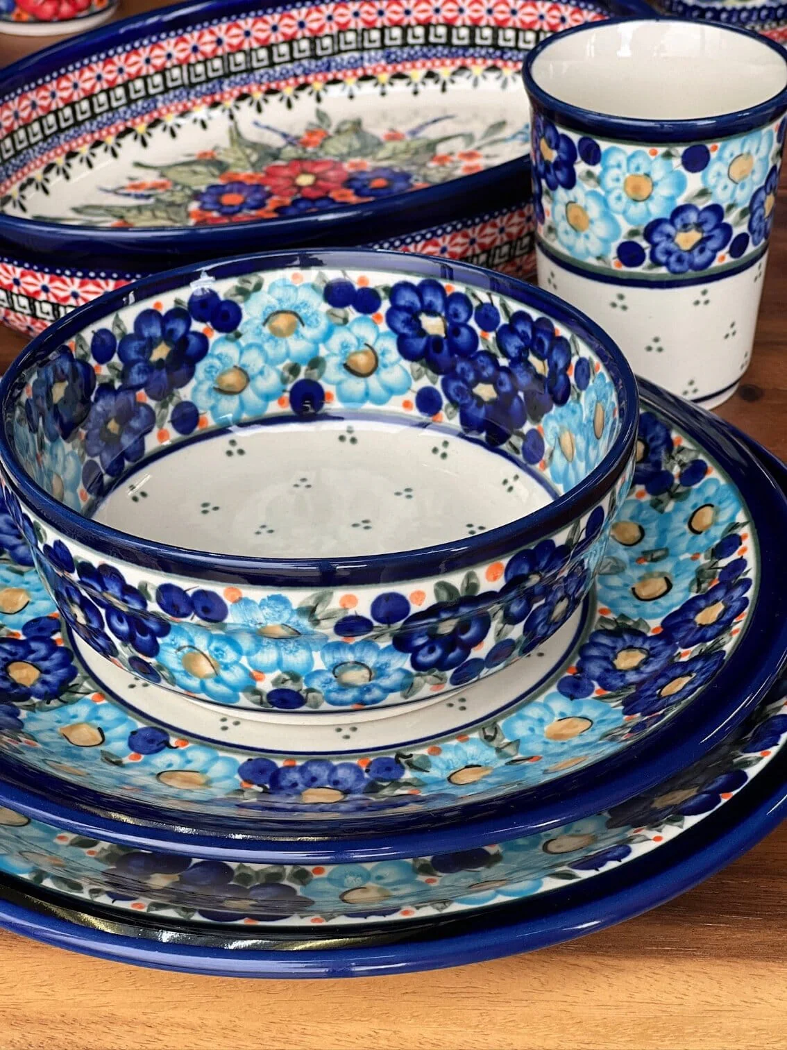Plate, Round, 9.5" in "Garden Party Blues" by Zaklady | Y1001-DU50 - Image 2