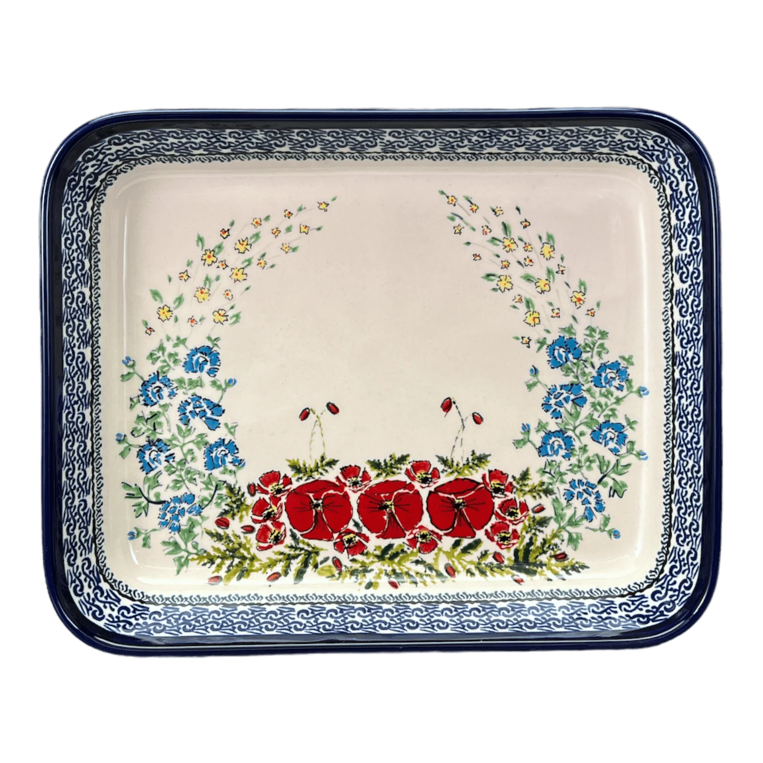 Baker, Rectangular, 9" x 11.75" in "Floral Crescent" by Zaklady | Y371A-ART237 - Image 2